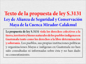 Ley de Alianza de Seguridad y Conservación Maya de la Cuenca Mirador-Calakmul